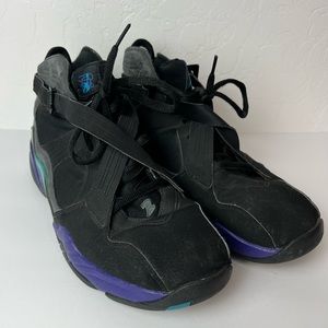 Retro Air Jordan 8.0 "aqua" 467807-009 Black Basketball Shoes Men's Size 11